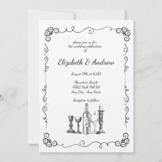 ディナお洒落ー結婚ズ 招待状 (正面)