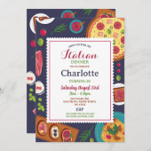 ディナイタリアンーバースデーパーティーピザランチ 招待状 (正面/裏面)