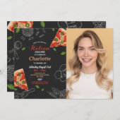 ディナイタリアンーバースデーパーティーピザランチ 招待状 (正面/裏面)