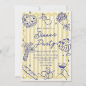 ディナイタリアンーラドルチェヴィータ誕生日招待状 招待状 (正面)