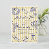 ディナイタリアンーラドルチェヴィータ誕生日招待状 招待状 (スタンド正面)