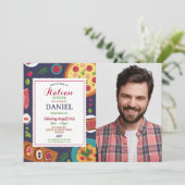 ディナイタリアンー誕生日パーティーピザランチ写真 招待状 (スタンド正面)