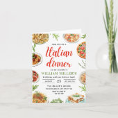 ディナイタリアンー誕生日招待状、ピザ誕生日 招待状 (正面)