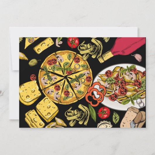 ディナイタリアンー誕生日 招待状 (裏面)