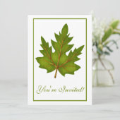 ディナエレガントーパーティの招待状秋の葉3 招待状 (スタンド正面)