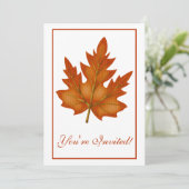 ディナエレガントーパーティの招待状秋リーフ5 招待状 (スタンド正面)