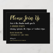 ディナエレガントーパーティー披露宴イベント招待状 招待状 (正面/裏面)