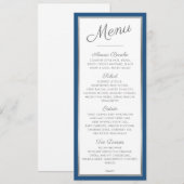 ディナエレガントーメニューモダン披露宴ブルーグレー メニュー (正面/裏面)