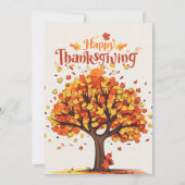 ディナエレガントーモダンテーブル感謝祭 招待状 (裏面)