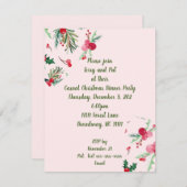 ディナカジュアルーパーティーホリデー招待状 シーズンカード (正面/裏面)