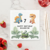 ディナソーキッズバースデーパーティー スタンダードランチョンナプキン (インサイチュ)