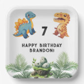 ディナソーキッズバースデーパーティー ペーパープレート (正面)