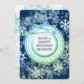 ディナファンシーープレートシェフケータリングクリスマス休暇 シーズンカード (正面/裏面)