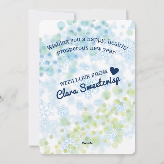 ディナファンシーープレートシェフケータリングクリスマス休暇 シーズンカード (裏面)