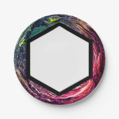 ディナファンシーーモダンパーティー紙プレート ペーパープレート (正面)