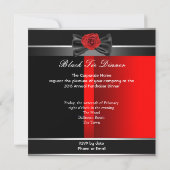 ディナフォーマルーパーティーブラックタイレッドシュー2 招待状 (裏面)