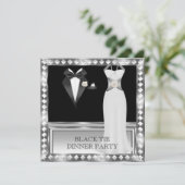 ディナフォーマルーパーティーホワイトブラックタイハリウッド2 招待状 (スタンド正面)