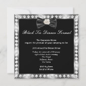 ディナフォーマルーパーティーホワイトブラックタイハリウッド2 招待状 (裏面)