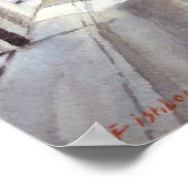 ディナントベルギー通りシーンウォーターカラー ポスター (角)