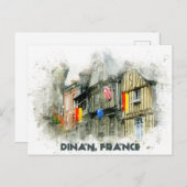 ディナンフランス中世タウントラベルフランスのト ポストカード (正面/裏面)