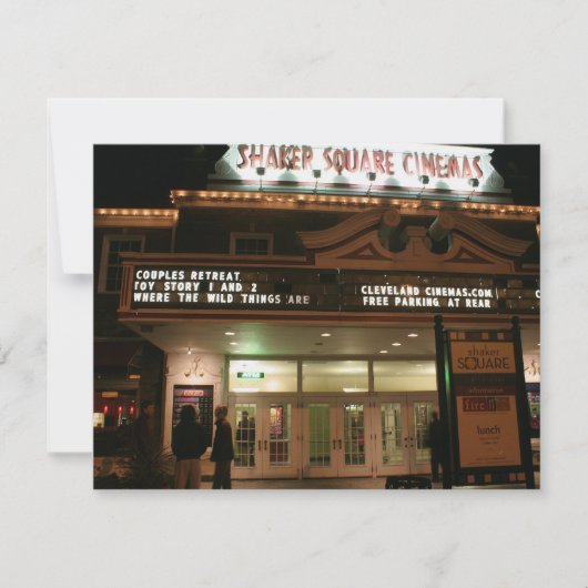 ディナーと映画の応答カード 出欠カード (正面)