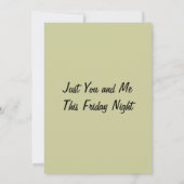 ディナーと映画ホットバター入りポップコーン招待状 招待状 (裏面)