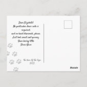 ディナーに完璧な丁寧な招待状 ポストカード (裏面)