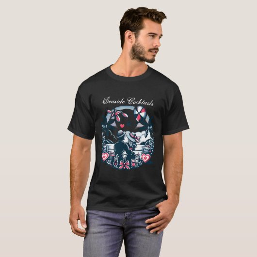 ディナーのためのシーサイドカクテル Tシャツ (正面フル)