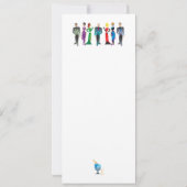 ディナーのゲストへのカスタム招待 招待状 (裏面)