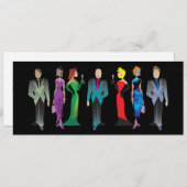 ディナーのゲストへのカスタム招待 招待状 (正面/裏面)