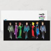 ディナーのゲストカスタム招待状 招待状 (正面/裏面)