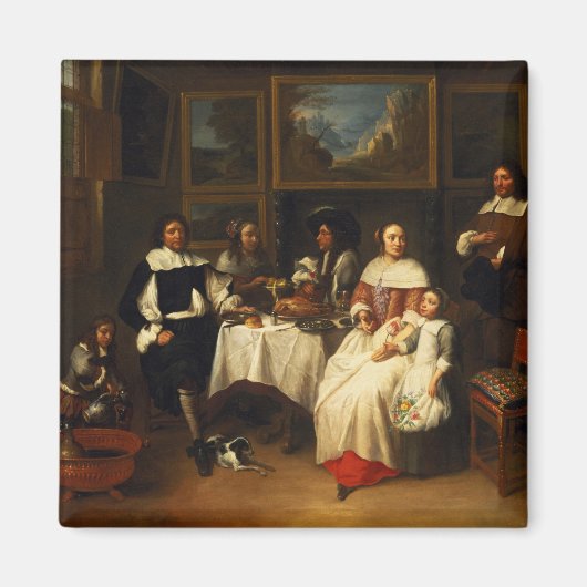 ディナーのフランダース一家 マグネット (正面)