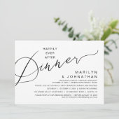 ディナーの後ずっと幸せモダンに結婚式 招待状 (スタンド正面)