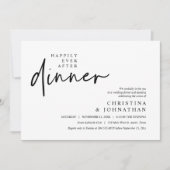 ディナーの結婚式の後ずっと楽しモダンく 招待状 (正面)