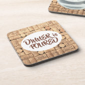 ディナーはワインのコルクを注ぐ コースター (左側)