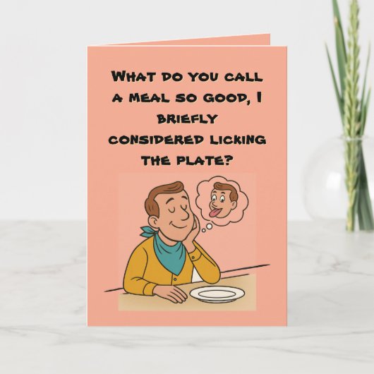 🍽️ 「ディナーは思慮深い経験だった」 カード (正面)