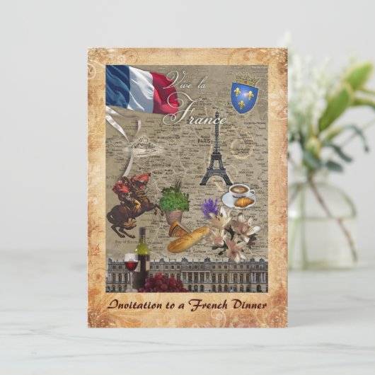 ディナーへの招待状フランスの 招待状 (スタンド正面)