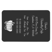 ディナーウェアレストラン白黒カスタムマグネット マグネット (横)