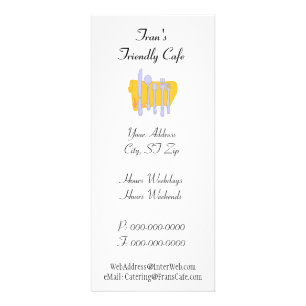 ディナーカスタムウェアレストラン広告ズテンプレート ラックカード