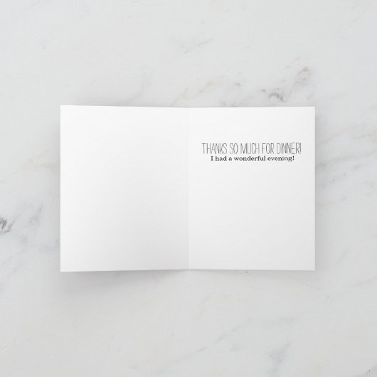 ディナーカードをありがとう サンキューカード (内部)