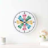 ディナータイムキッカラフルチンの壁掛け時計 ラージ壁時計 (ホーム)