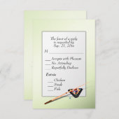 ディナーチョイス付きビリヤードRSVP 出欠カード (正面/裏面)