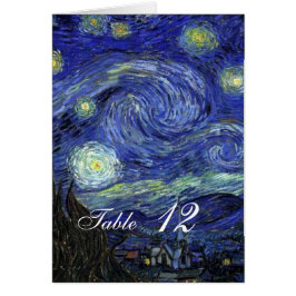 ディナーテーブルカード。ヴィンセント・ファン・ゴッホ「星月夜」