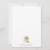 ディナーテーブルリハーサルディナー 招待状 (裏面)