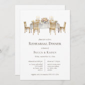 ディナーテーブルリハーサルディナー 招待状 (正面/裏面)