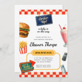 ディナーテーマベビーシャワー招待状 招待状 (正面/裏面)