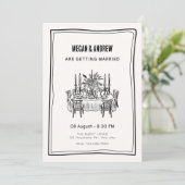 ディナーテー結婚ブル 招待状 (スタンド正面)