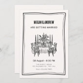 ディナーテー結婚ブル 招待状 (正面/裏面)