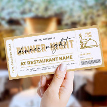 ディナーナイトギフト伝票証明書