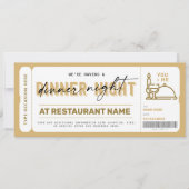 ディナーナイトギフト伝票証明書 (正面)